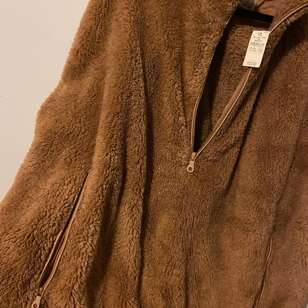 American Eagle Teddy Fleece Half Zip - Picture 3 of 5